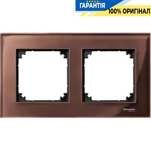 Рамка стекло M-Elegance 2-я., «Махагон», Merten MTN4020-3215