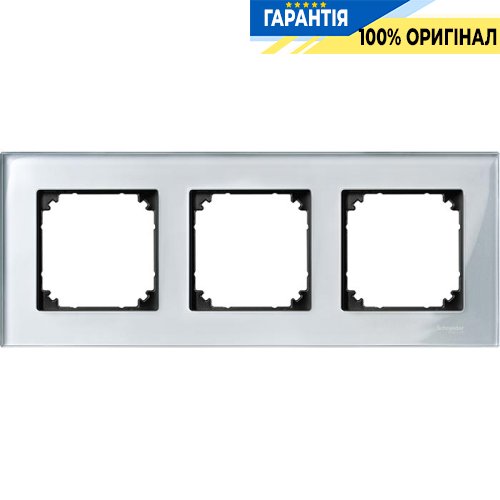 Рамка скло 3-а, «Алмаз», Merten M-Elegance MTN4030-3260