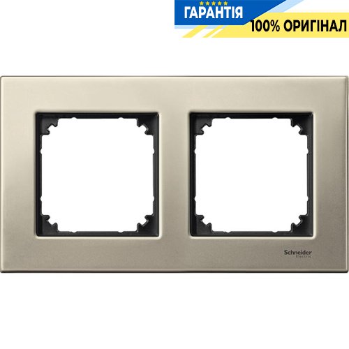 Рамка металл M-Elegance 2-я., «Титан», Merten MTN403205