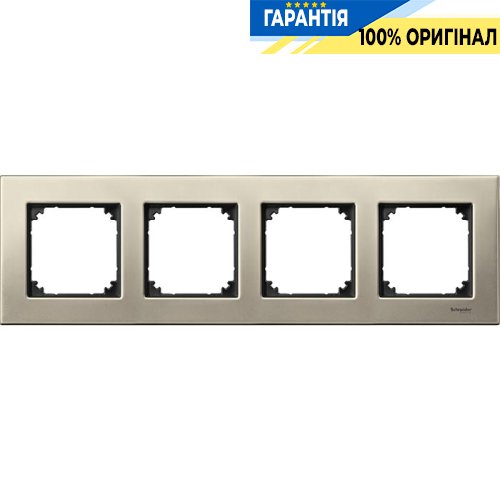 Рамка метал 4-а, «Титан», Merten M-Elegance MTN403405