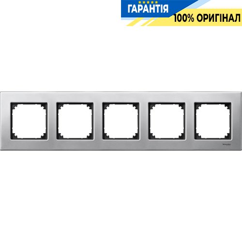 Рамка метал 5-а, «Платина», Merten M-Elegance MTN403560