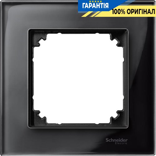 Рамка скло 1-а, «Чорний онікс», Merten M-Elegance MTN404103