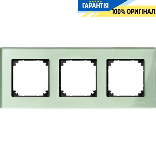 Рамка скло 3-а., «Смарагд», Merten M-Elegance MTN404304