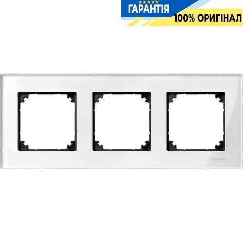 Рамка скло 3-а, «Діамант», Merten M-Elegance MTN404319