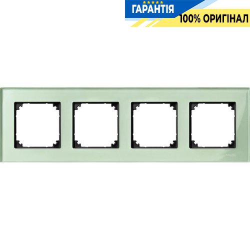 Рамка скло 4-а, «Смарагд», Merten M-Elegance MTN404404