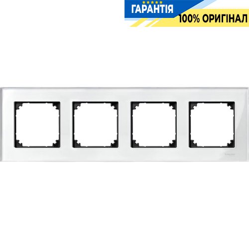 Рамка стекло M-Elegance 4-я., «Бриллиант», Merten MTN404419