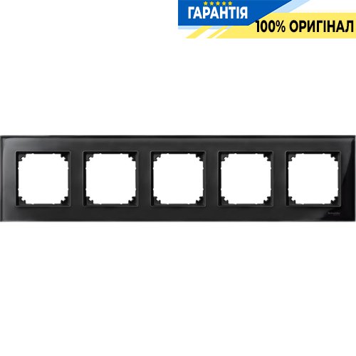 Рамка стекло M-Elegance 5-я., «Черный оникс», Merten MTN404503