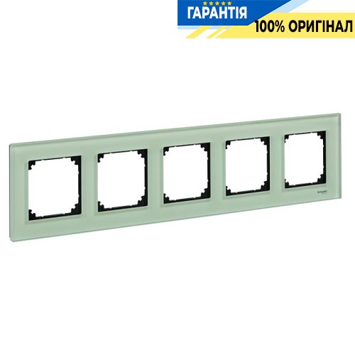 Рамка скло 5-а, «Смарагд», Merten M-Elegance MTN404504