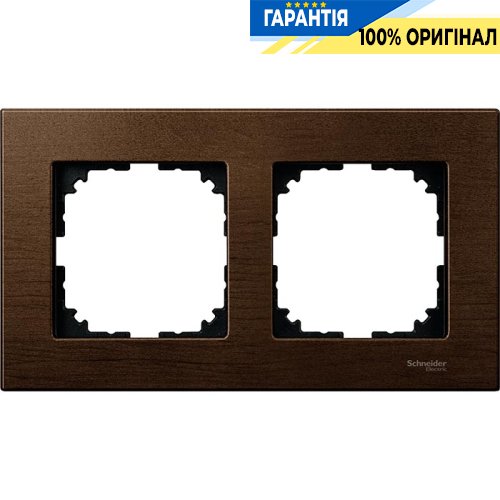Рамка дерево 2-а, «Горіх», Merten M-Elegance MTN4052-3473