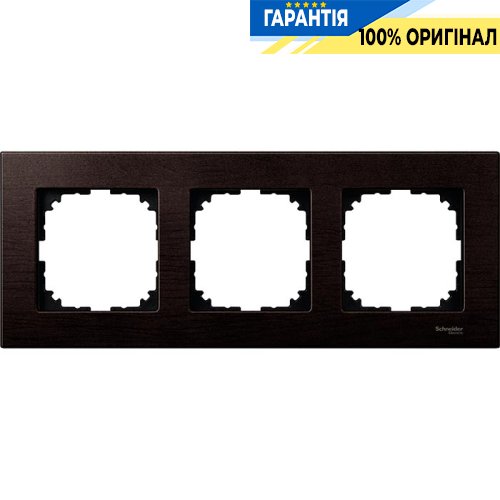 Рамка дерево 3-а, «Венге», Merten M-Elegance MTN4053-3471