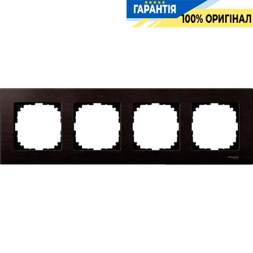 Рамка дерево 4-а, «Венге», Merten M-Elegance MTN4054-3471