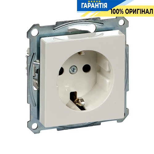 Розетка з з/к і захисними шторками Merten SM MTN2300-0319 полярно-білий