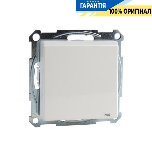 Розетка з з/к з кришкою IP44 Merten SM MTN2314-0319 полярно-білий