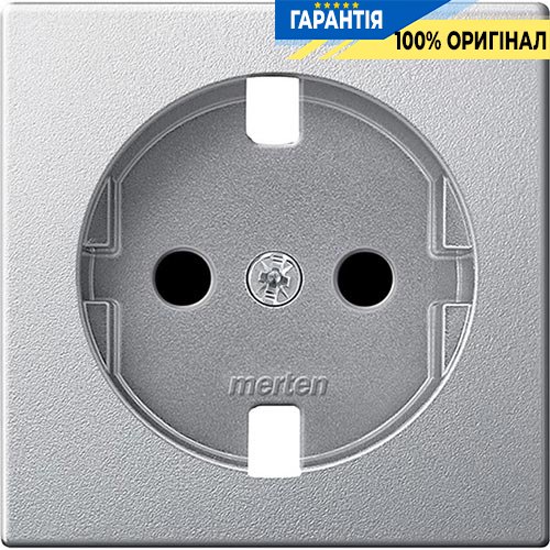 Накладка розетки с з/к Merten SM MTN2331-0460 алюминий