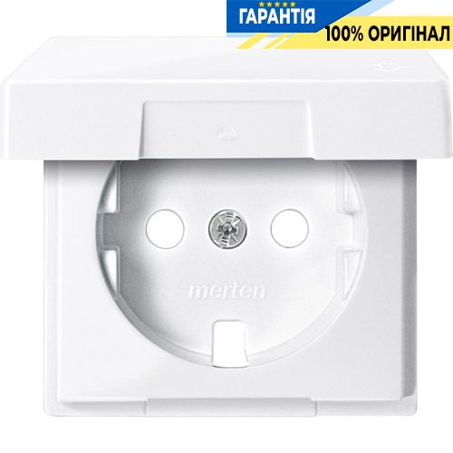 Накладка розетки с з/к и крышкой Merten SM MTN2341-0325 активный белый