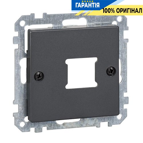 Панель розеток RJ11 / RJ45, 1-а Merten SM MTN291114 антрацит