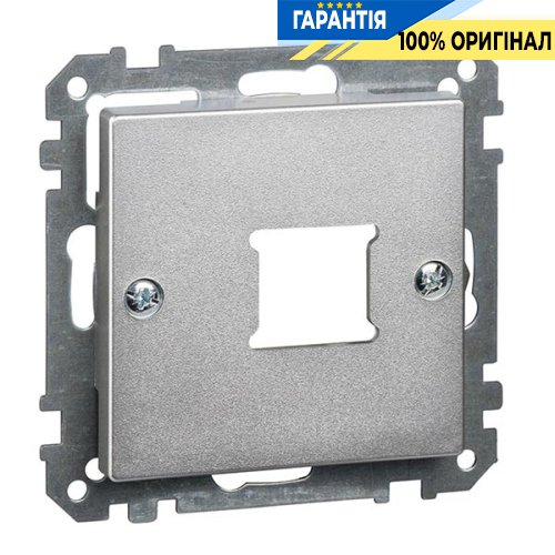 Панель розеток RJ11 / RJ45, 1-а, Merten SM MTN291160 алюміній