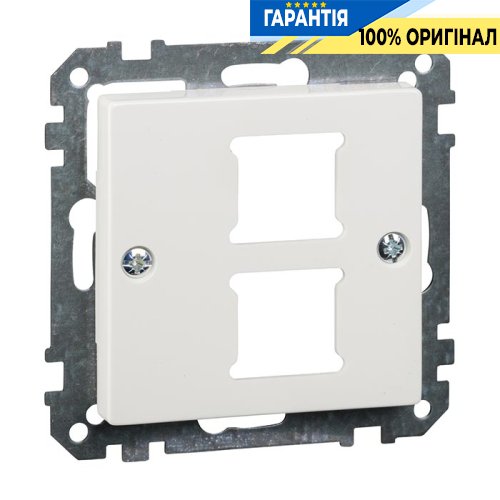 Панель розеток RJ11 / RJ45, 2-а Merten SM MTN291619 полярно-білий