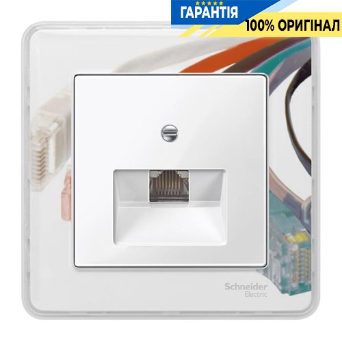 Панель розетки TF / PC 1-а Merten SM MTN296219 полярно-білий