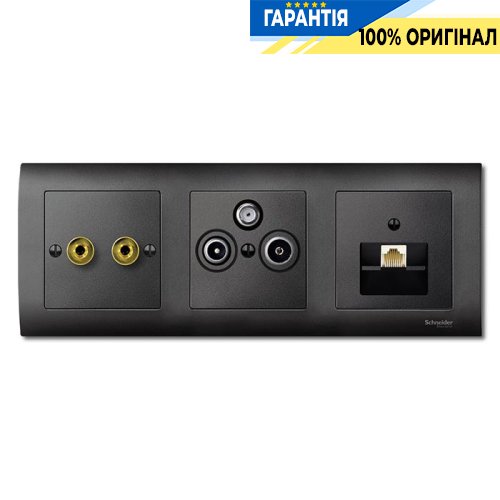 Панель розетки TV-FM-SAT Merten SM MTN297514 антрацит