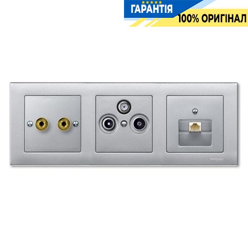 Накладка розетки TV-FM-SAT Merten SM MTN297560 алюминий