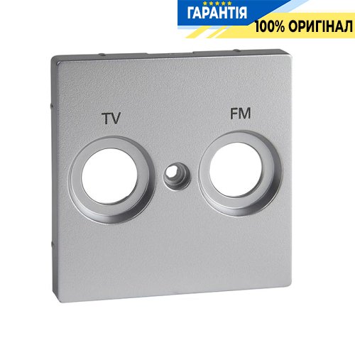 Панель розеток TV+FM, Merten SM MTN299560 алюминий