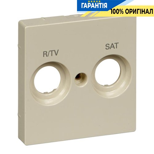 Панель розеток R / TV + SAT Merten SM MTN299844 бежевий глянець