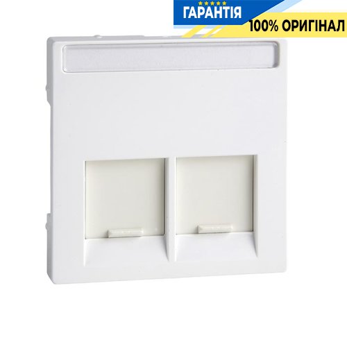 Накладка TF / PC пряма 2-а з захисними шторками Merten SM MTN469925 активний білий