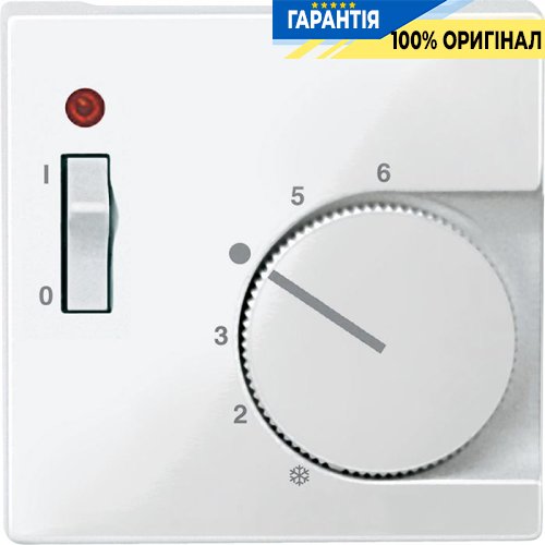 Панель терморегулятора з вимикачем Merten SM MTN534819 полярно білий