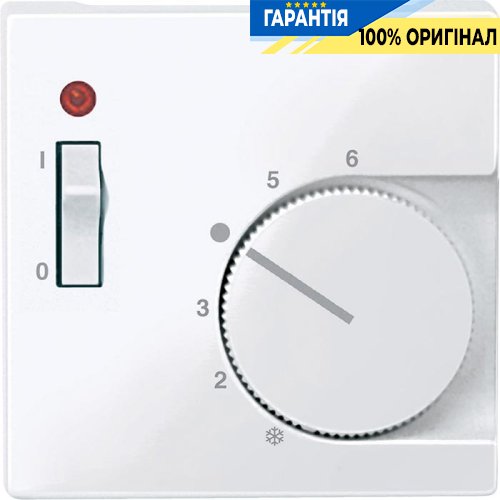 Панель терморегулятора з вимикачем Merten SM MTN534825 активний білий