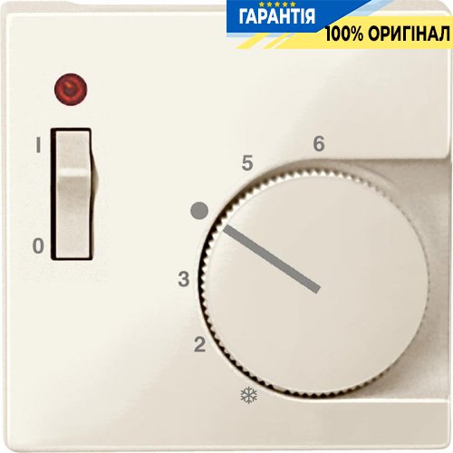 Панель терморегулятора с выключателем Merten SM MTN534844 бежевый глянец