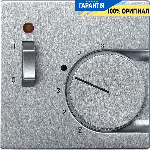 Панель терморегулятора с выключателем Merten SM MTN536160 алюминий