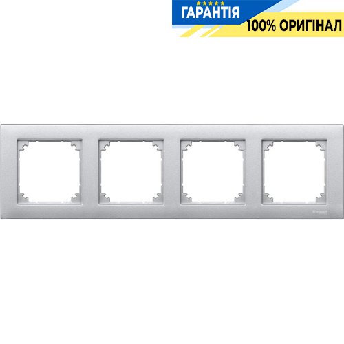 Рамка 4-постовая Merten M-PLAN MTN486460 алюминий
