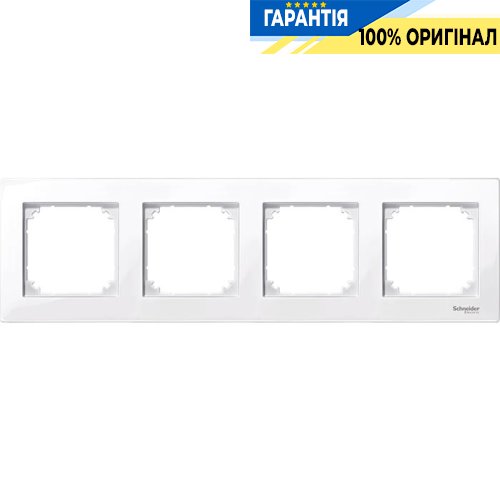Рамка 4-постовая Merten M-PLAN MTN515425 активный белый