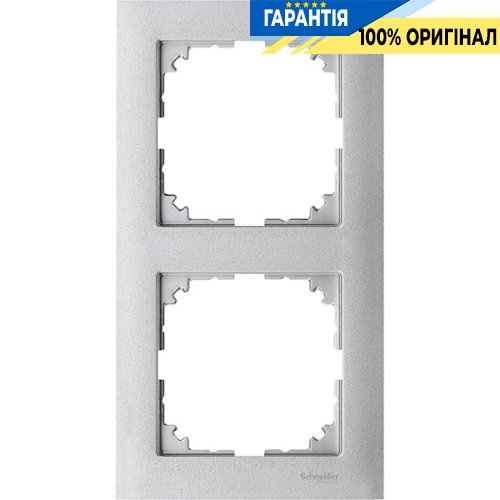 Рамка 2-постовая Merten M-PURE MTN4020-3660 алюминий