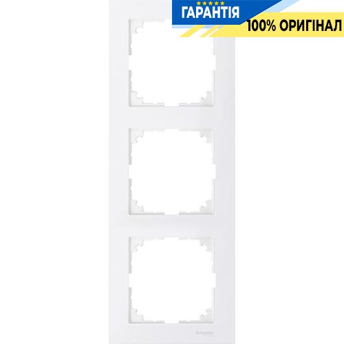 Рамка 3-а Merten M-PURE MTN4030-3619 полярно-білий