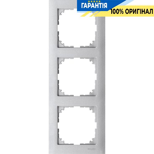 Рамка 3-а Merten M-PURE MTN4030-3660 алюміній