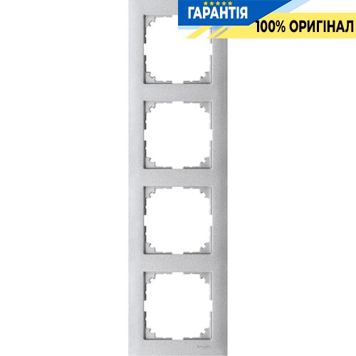 Рамка 4-а Merten M-PURE MTN4040-3660 алюміній