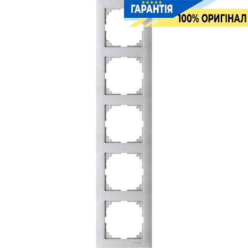 Рамка 5-а Merten M-PURE MTN4050-3660 алюміній