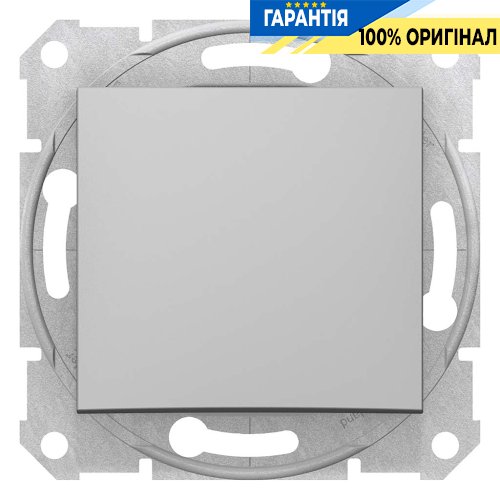 Вимикач 1-клавішний (алюміній) Schneider Electric SDN0100160