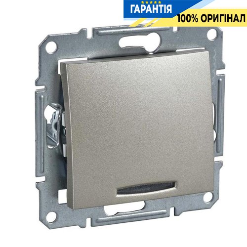 Выключатель 1-кл двухполюсный с индикацией цвет титан «Sedna» Schneider Electric SDN0201268