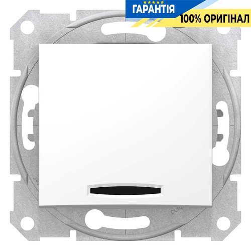 Вимикач 1-кл з підсвічуванням (білий) Sedna Schneider Electric SDN1400121