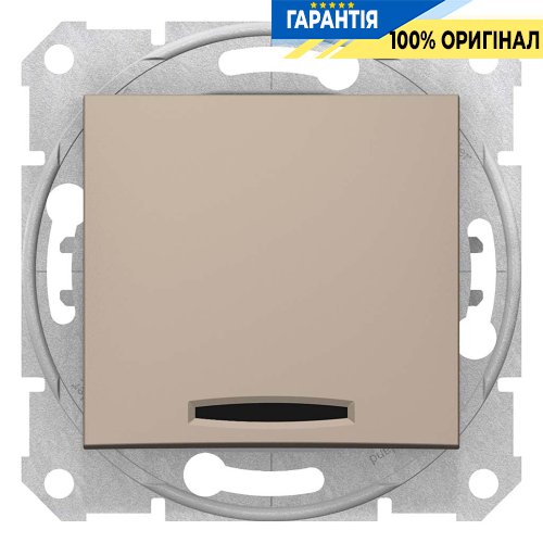 Выключатель 1-кл проходной с подсветкой цвет титан «Sedna» Schneider Electric SDN1500168