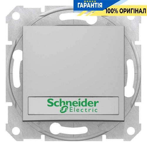 Кнопка с подсветкой с полем для надписи цвет алюминий Schneider Electric SDN1600360