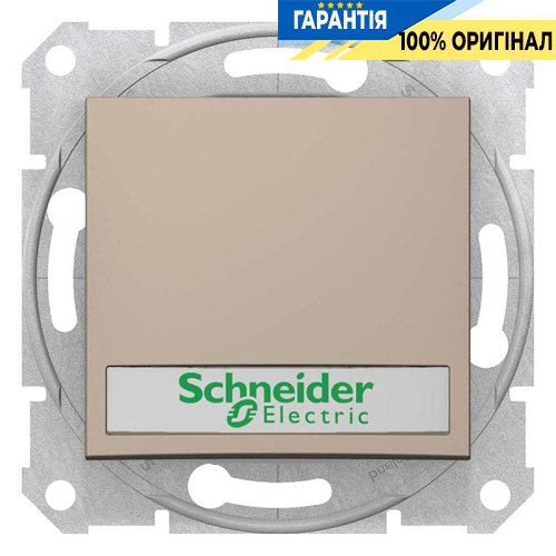Кнопка с подсветкой с полем для надписи цвет титан «Sedna» Schneider Electric SDN1600368