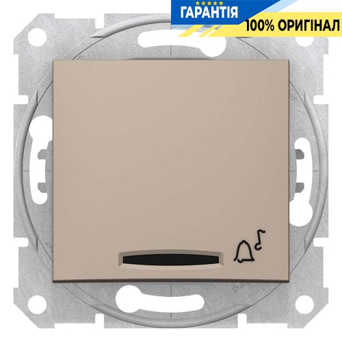 Кнопка "Звонок" с подсветкой цвет титан «Sedna» Schneider Electric SDN1600468