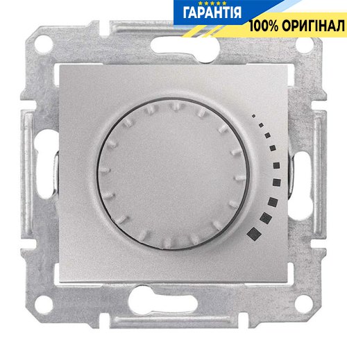 Світлорегулятор поворотний індуктивний (алюміній) Sedna Schneider Electric SDN2200560