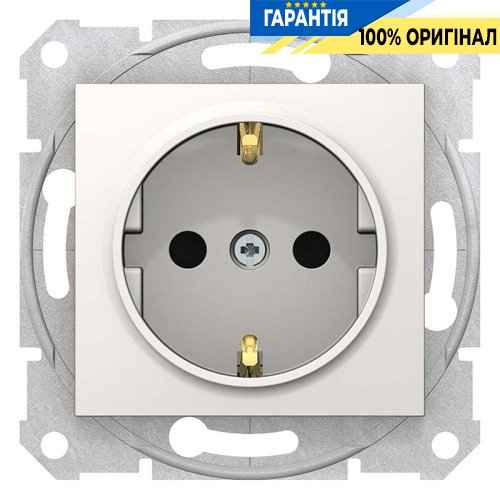 Розетка з з/к зі шторками (слонова кістка) Sedna Schneider Electric SDN3000123