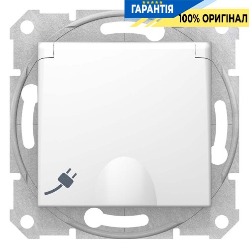 Розетка з з/к зі шторками з кришкою (білий) Sedna Schneider Electric SDN3100121