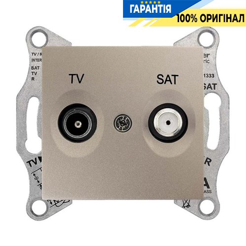 Розетка прохідна TV/SAT (титан) «Sedna» Schneider Electric SDN3401968